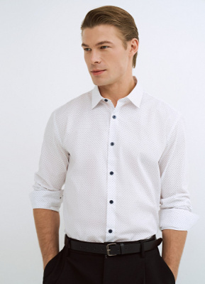 Рубашка в горох, Белый