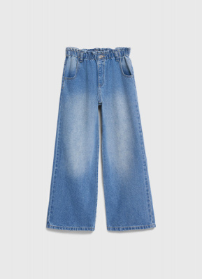 Широкие джинсы Wide leg для девочек, Синий