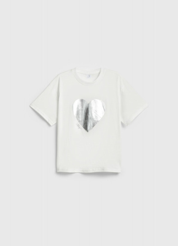 Футболка с принтом для девочек, Белый