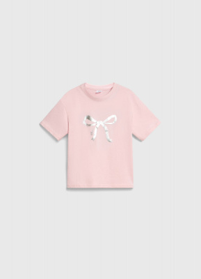 Футболка с принтом для девочек, Розовый