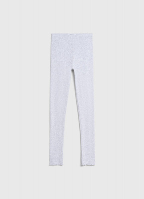 Легинсы в рубчик для девочек, Серый