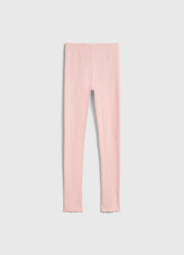 Легинсы в рубчик для девочек, Розовый