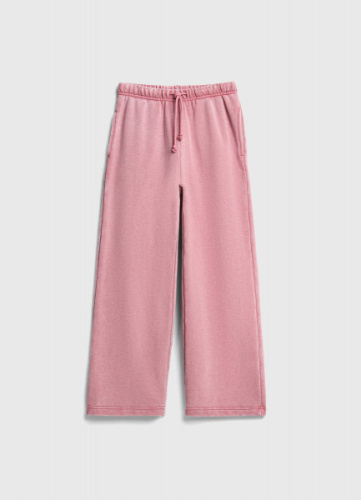 Широкие трикотажные брюки для девочек, Розовый