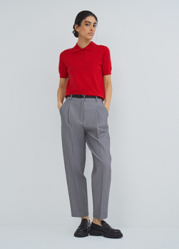 Брюки с ремнём, Серый