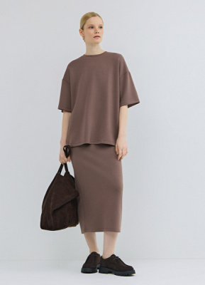 Прямая юбка, Коричневый