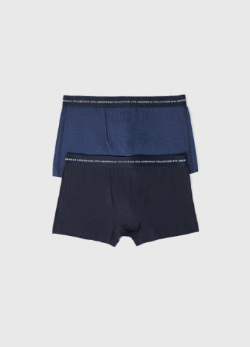 Трусы-транки с низкой посадкой, 2 шт., Синий