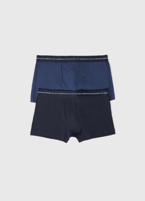 Трусы-транки с низкой посадкой, 2 шт., Синий