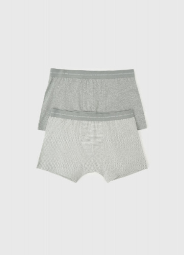 Трусы-транки, 2 шт., Серый