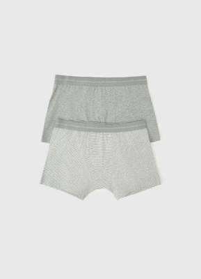 Трусы-транки, 2 шт., Серый