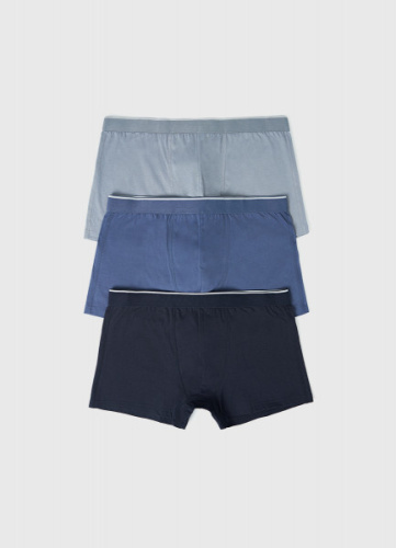Трусы-транки, 3 шт., Синий