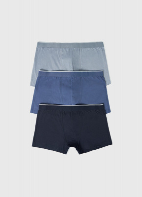 Трусы-транки, 3 шт., Синий