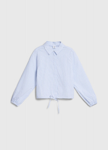 Рубашка с утяжкой по низу для девочек, Белый