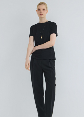 Футболка с драпировкой, Черный