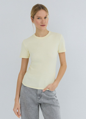 Футболка в рубчик, Желтый