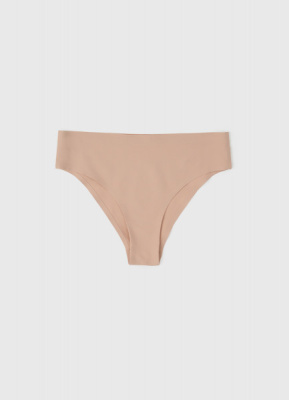 Бесшовные трусы средней посадки, Бежевый