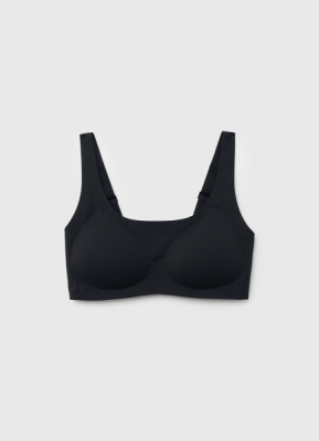 Бесшовный бюстгальтер с формованными чашками, Черный