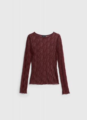 Кружевной лонгслив, Оранжевый