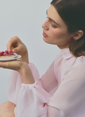 Серьги в форме сердца, Золотой