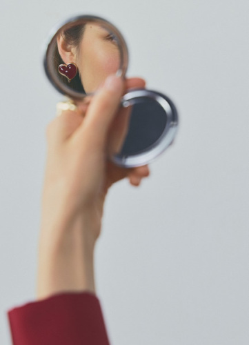 Серьги в форме сердца, Золотой