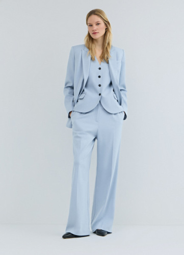 Прямые классические брюки, Голубой