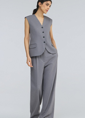 Удлинённый жилет, Серый