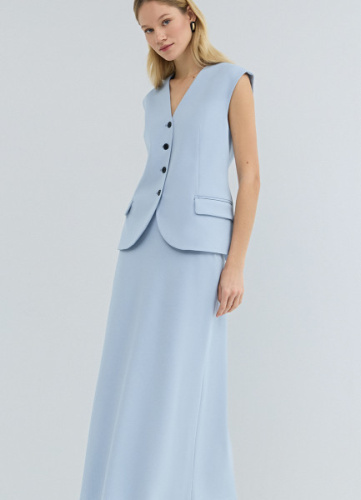 Удлинённый жилет, Голубой