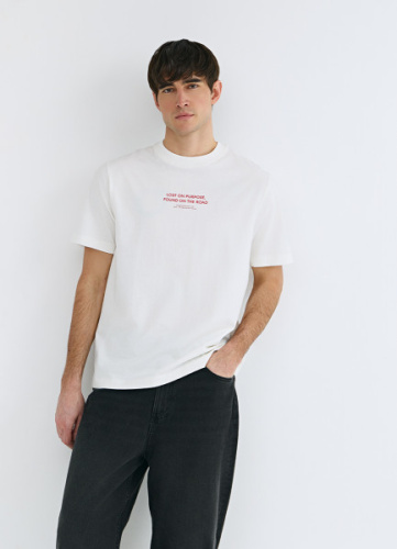 Футболка с принтом, Белый