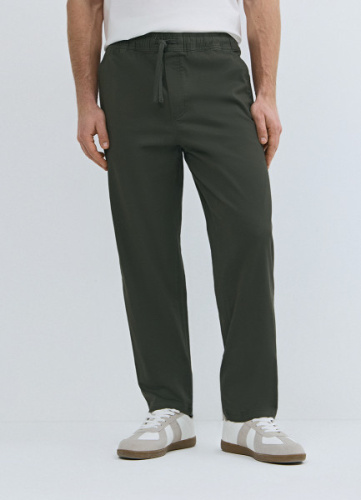 Базовые брюки из твила, Зеленый