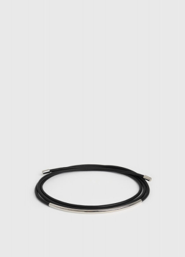 Пояс-шнур с металлической деталью, Черный