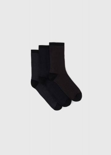 Высокие носки с узором, Серый