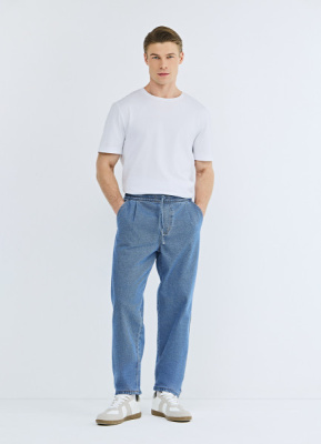 Джинсы джоггеры, Синий