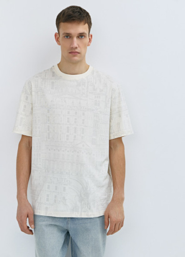 Футболка с принтом, Белый