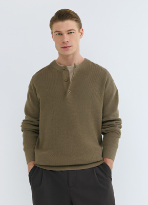 Джемпер из текстурной пряжи, Бежевый