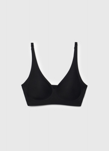 Бесшовный бюстгальтер с формованными чашками, Черный