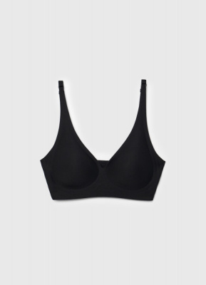 Бесшовный бюстгальтер с формованными чашками, Черный