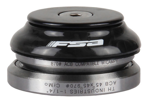 Рулевая колонка FSA Orbit C33E карбон NO.44E/CF 1"1/8-1"1/4 интегрированная (карбон 8.7 мм посадочный 44 и 55.95 мм / внешний 51 и 62 мм)