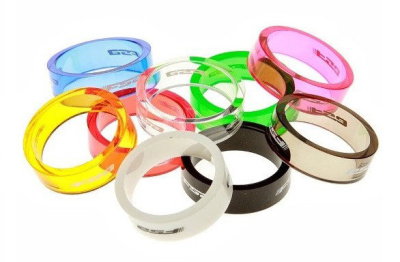 Проставочные поликарбонатные кольца FSA 1-1/8" gnn2 (серый полупрозрачный 10 мм)