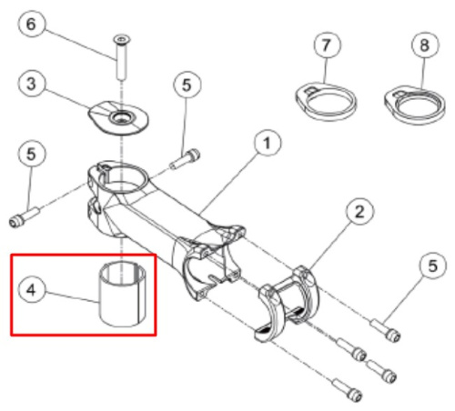 Адаптер-кольцо выноса FSA MW139 для установки выноса 1-1/4" на шток 1-1/8" (комплект 1 шт)