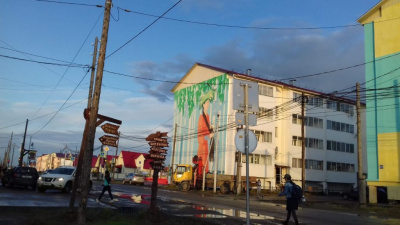 Мурал «Красавица Амга» завершен / ЯСИА   