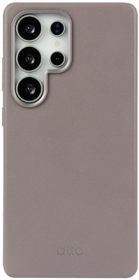 Чехол Alto Clop для Galaxy S25 Ultra, MagSafe, кожа серый