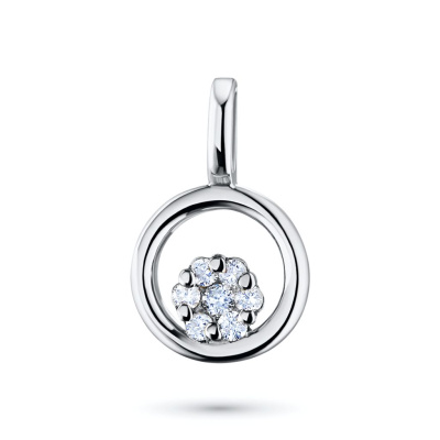 Подвеска из белого золота с бриллиантами э0901пд04173200