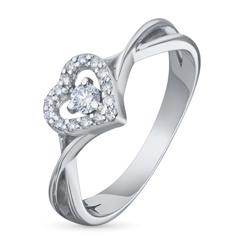 Кольцо из белого золота с бриллиантами э0901кц04200780