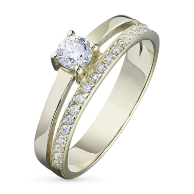 Кольцо из желтого золота с бриллиантами э0301кц02144100