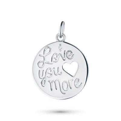 Классическая подвеска из серебра с бриллиантом э0601пд04195100