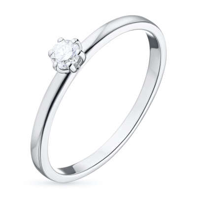 Помолвочное кольцо из белого золота с бриллиантом э0901кц04160600