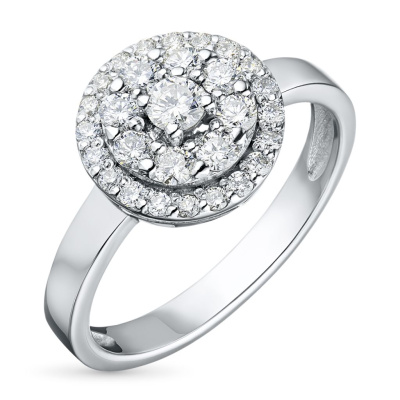 Кольцо из белого золота с бриллиантами э0901кц07169000