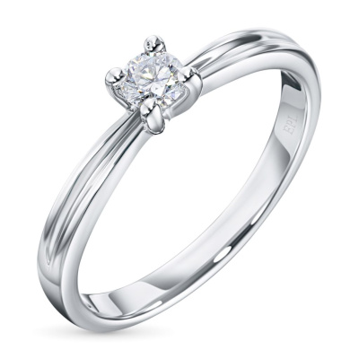 Помолвочное кольцо из белого золота с бриллиантом э0901кц04210751