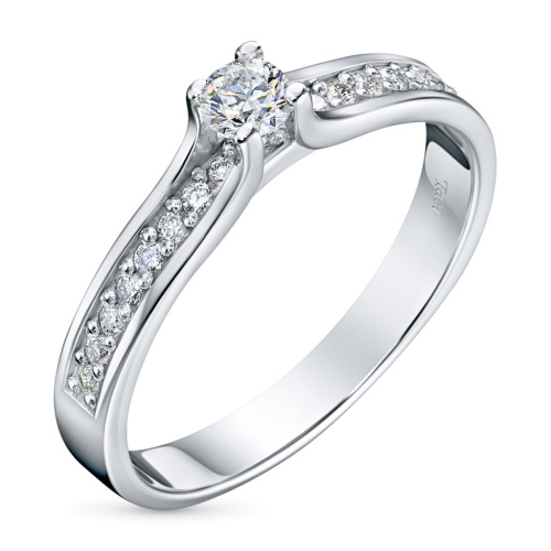 Кольцо из белого золота с бриллиантами э0901кц08200105