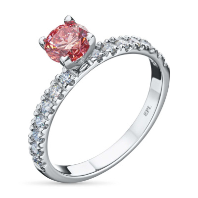 Кольцо из белого золота э0912кц01144400_pink