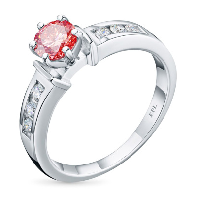 Кольцо из белого золота э0912кц08151700_pink